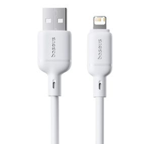 Дата кабель Baseus Silky Series OS Fast Charging USB to Lightning 2.4A (1m) (P1037770) Moon White