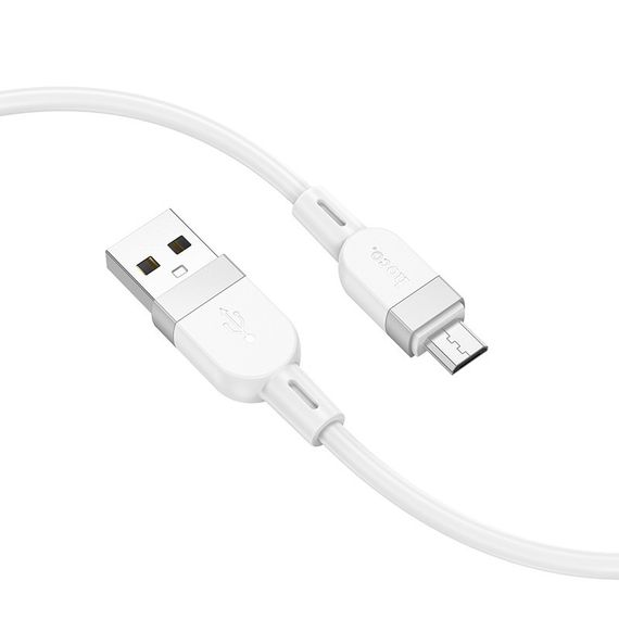 Дата кабель Hoco X109 Energy silicone USB to MicroUSB (1m) White | Зображення 1
