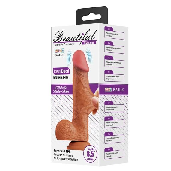 Фалоімітатор з мошонкою та вібро BAILE-Beautiful Bahamut 8.5 Sex Aura | Зображення 9