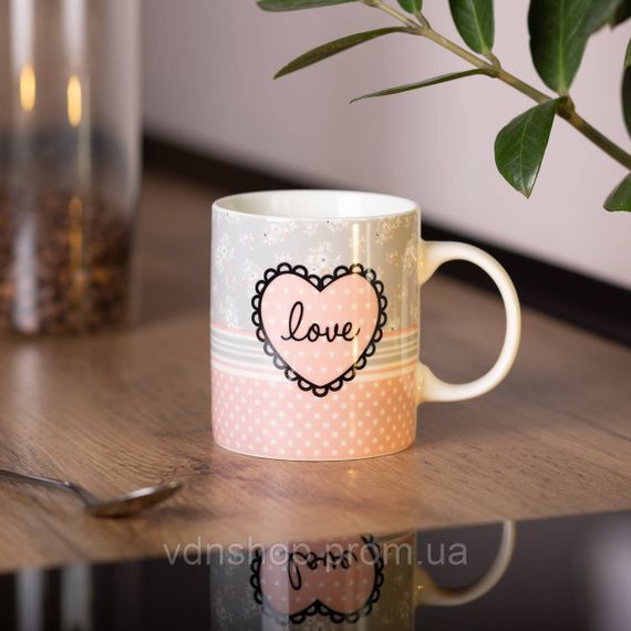 Чашка порцелянова з малюнком 400 (мл) для кави та чаю RX-N240143PK | Зображення 3