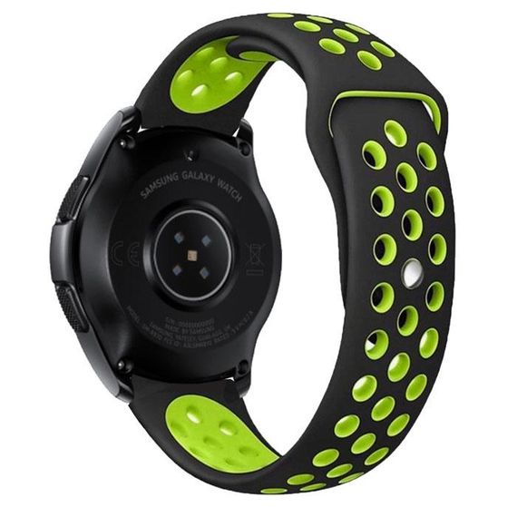 Спортивний ремінець Primo Perfor Sport годинника для Samsung Galaxy Watch 42 mm (SM-R810) - Black&Green | Зображення 1
