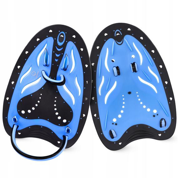 Лопатки для плавання в басейні TSUNAMI Swimming Paddles 2 шт Black/Blue (P-5905973405355)