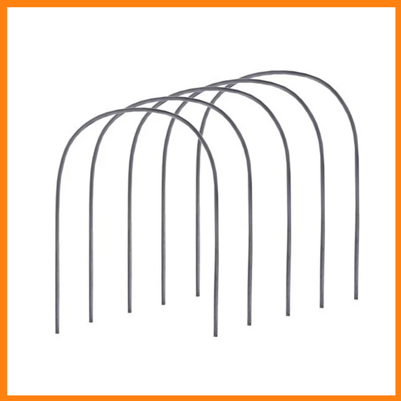 Комплект (колышки 10 + клипсы 10 + дуги 5) для парника-теплицы, комплект для сборки парника из дуг | Зображення 5