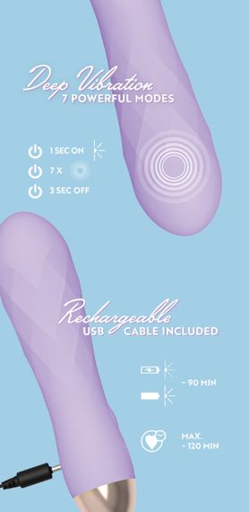 Фіолетовий мінівібратор із незвичайною текстурою Cuties Mini Vibrator Sex Aura | Зображення 1