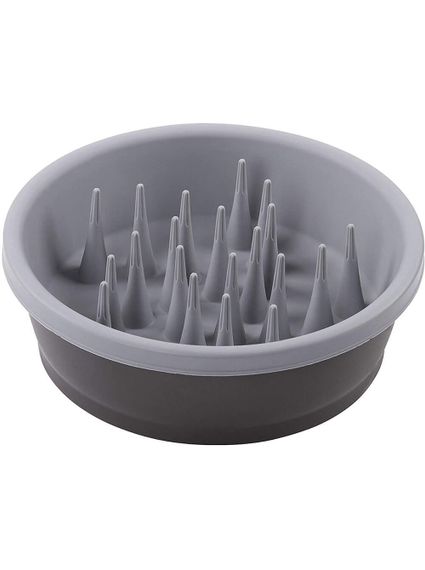 Миска для повільного годування Dexas Slow Feeder Dog Bowl 1.44 л сіра