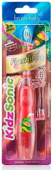Дитяча електрична зубна щітка Brush-Baby KiDZSONIC (від 3+ років) Діно | Зображення 1