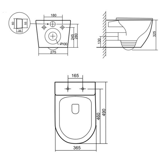 Унітаз підвісний Qtap Robin New Ultra Quiet, з сидінням Slim Duroplast/ Soft-close/ Quick Release QT13332381АSMB | Зображення 1