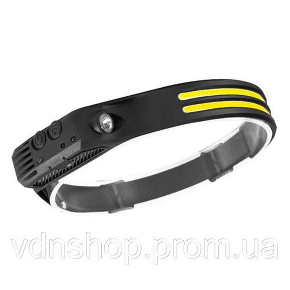 Тактический фонарь на голову BL-W689-LM+2COB, Налобный фонарь с удобным ремешком для головы TK-13 | Зображення 5