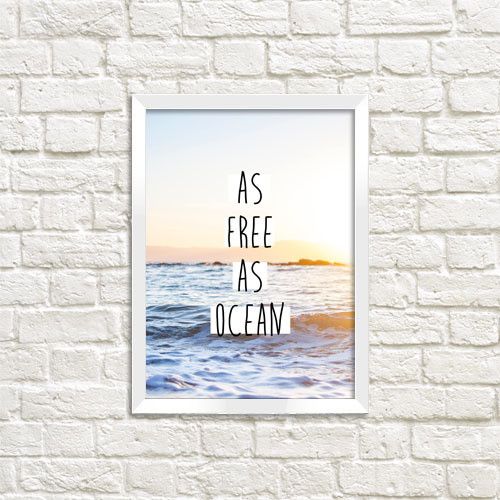 Постер у рамці As free as ocean A3 (WMT3_EX014)