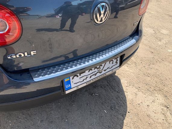 Накладки на задній бампер OmsaLine (нерж.) HB, мат для Volkswagen Golf 5 | Зображення 3