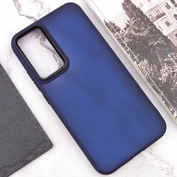 Чохол TPU+PC Lyon Frosted для Samsung Galaxy S24 Ultra Navy Blue | Зображення 3