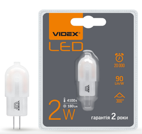 Лампа G4e 2W 4100К 220V LED Videx