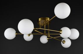 Люстра стельова на 9 лампочок 27926 Латунь 25х90х90 см.