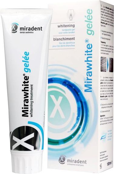 Паста для відбілювання зубів в домашніх умовах Miradent Mirawhite Gelee (100 мл) | Зображення 1