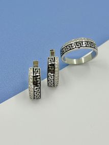 Срібний комплект з емалью Artsriblo артА48