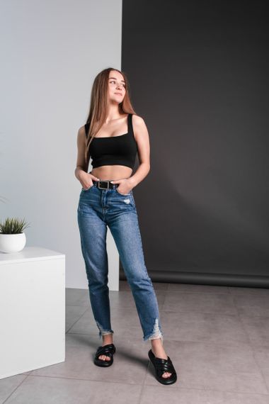 Шльопанці жіночі Fashion June 3602 38 розмір 24,5 см Чорний | Зображення 9