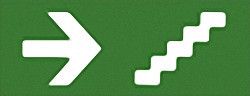 Наклейка "Вказівник сходи праворуч" 320*115мм Ny95000098