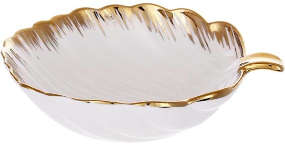 Салатники порцелянові Gold Luxury "Золотий Лист", набір 2 салатники 20x17см