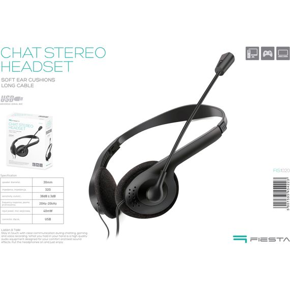 Навушники Fiesta Mic FIS1020 Stereo USB (FIS1020) | Зображення 8