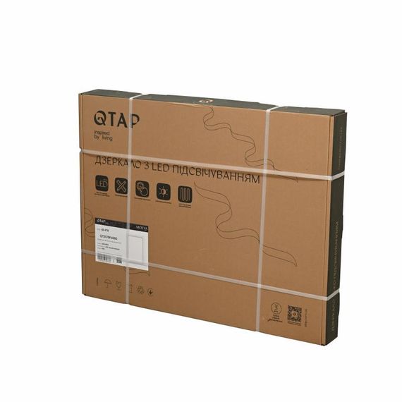 Дзеркало Qtap Mideya (MI2) 600х800 з LED-підсвічуванням Touch, з антизапотіванням, димером, рег. яскравості QT2078F6080 | Зображення 6