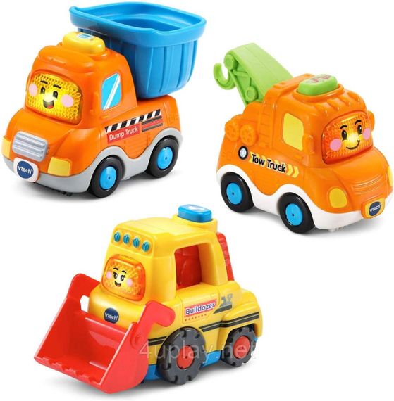 Набір гоночних машинок VTech Go! Go! Smart Wheels Construction Vehicle Pack Оригінал | Зображення 2