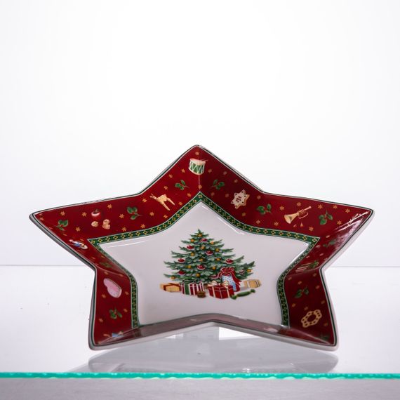 Сервірувальне новорічне блюдо для закусок Christmas 25,5 (см) з порцеляни HP-SDHK-19 | Зображення 2