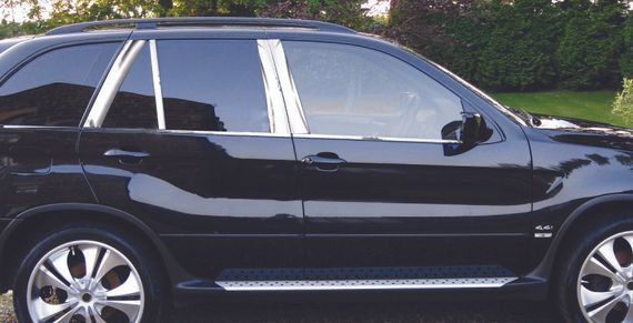 Молдинги дверних стійок (нерж.) для BMW X5 F-15 2013-2018рр.