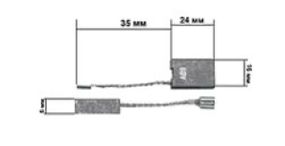 Щетки для электроинструмента 6*16*24 А-69 клема KOSA