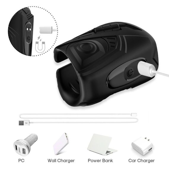 Насадка на пеніс Mechwarrior Black, 9 vibration functions sexstyle | Зображення 9