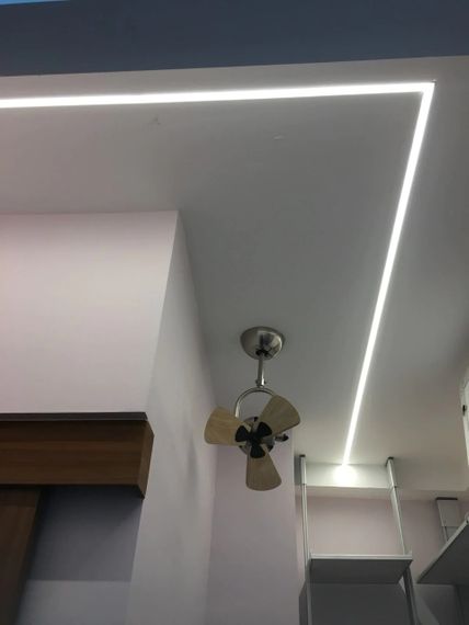 Светодиодная линия встроенная в стену потолок в алюминиевом профиле MG LINE INFINITY ЛСВ 55 mm | Зображення 7