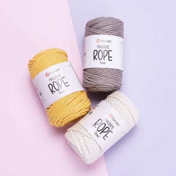 Macrame Rope 3 мм № 750 YarnArt нитки для плетення, в'язання, творчості | Зображення 2