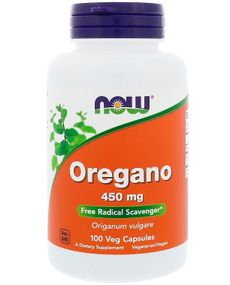 Масло Орегано NOW Foods Oregano 450 mg 100 Veg Caps