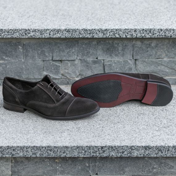 Туфлі чоловічі коричневі, натуральний замш 41 розмір | Зображення 4