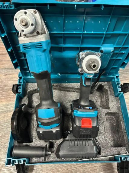 Аккумуляторный набор 2 в 1 гайковерт болгарка угловая (турбинка) 21V 4Ah | Зображення 1