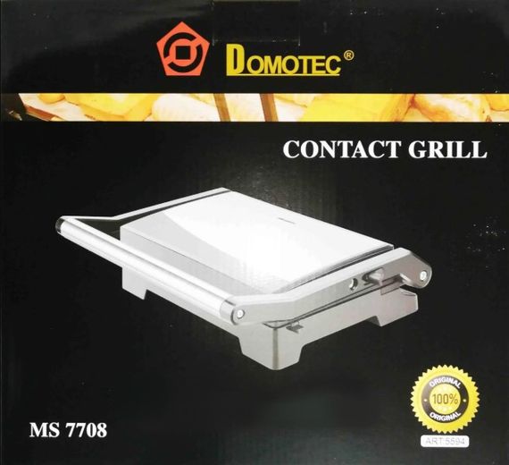 Гриль контактний Domotec MS 7708, притискний гриль | Зображення 1