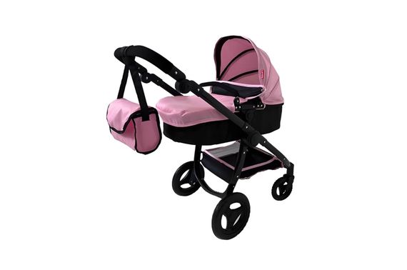 Візочок для ляльки 9696 "Ultra" PINK 2в1 з сумкою, металевий, в коробці р.51x14,5x44,5 см CARRELLO | Зображення 2