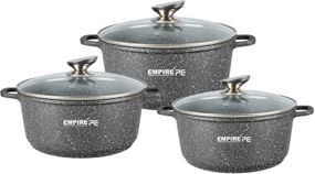 Набор кастрюль Empire Грей EM-7345 6 предметов серый