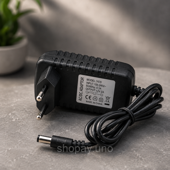 Адаптер 12V 1A (роз'єм 5.5 * 2.5mm) / Блок живлення | Зображення 3