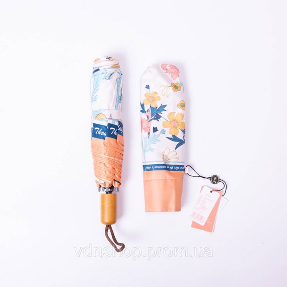 Парасолька механічна елегантна з принтом міцна надійна з поліестеру діаметр 99 см Помаранчевий HP-23-15O | Зображення 6