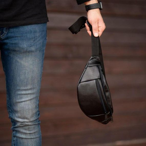 Бананка для телефона , Сумка для города, AB-536 Бананка черная | Зображення 8