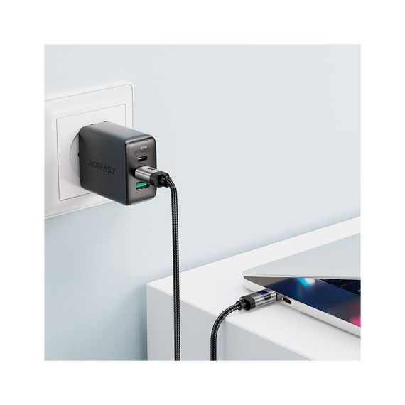 Дата кабель USB-C to USB-C 1.2m 60W digital display C15-03 Black Acefast (6974316283720) | Зображення 5