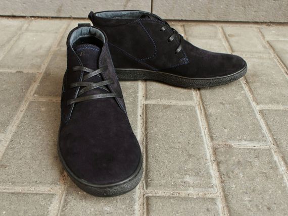 Темно синие замшевые ботинки Safari | Зображення 1