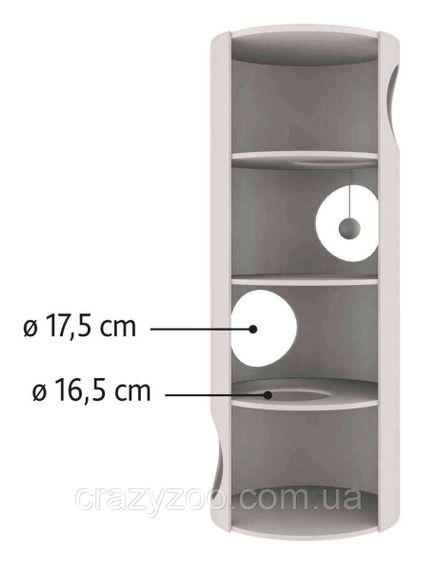 Кігтеточка для котів PolyPet будиночок-башта сіра 40x100 см КРД/01052-04 | Зображення 1