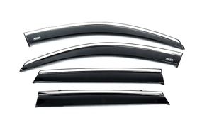 Ветровики с хромированным молдингом (4 шт, Niken) для Kia Sorento II XM 2009-2014 гг