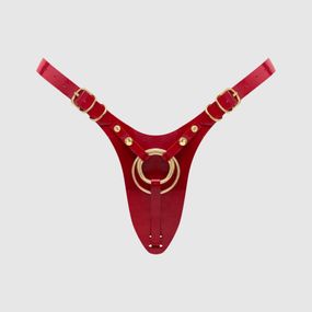 Трусики для страпона Strap-On-Me Leatherette Harness Fabulous - One Size - Red Glossy
