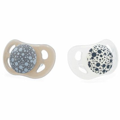 Пустышка Twistshake Pastel Grey White (2шт) 0-6 мес, силиконовая (78594)