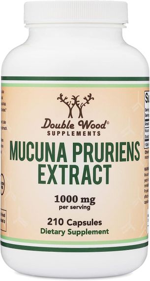 Екстракт мукуни Double Wood Supplements Mucuna Pruriens Extract 1000 mg 210 caps