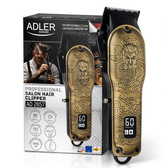 Машинка для стрижки волосся Adler AD 2857, акумуляторна, 0,8–13 мм, LED, USB | Зображення 9