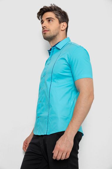 Рубашка мужская однотонная, цвет голубой, 214R7003-5 | Зображення 2