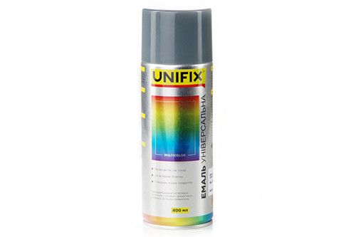 Эмаль акриловая универсальная RAL 7046 Серый гл. 400мл UNIFIX